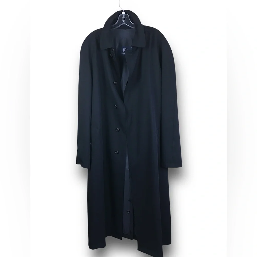 Burberry London Single Breasted Belted 100% Wool Car Trench Coat Size 40R - Picture 6 of 15